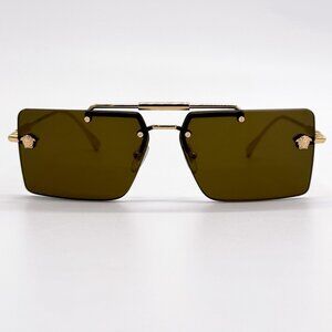 NEW VERSACE SUNGLASSES VE2245 1002/73 GOLD WOMEN EYEWEAR VE2245 100273